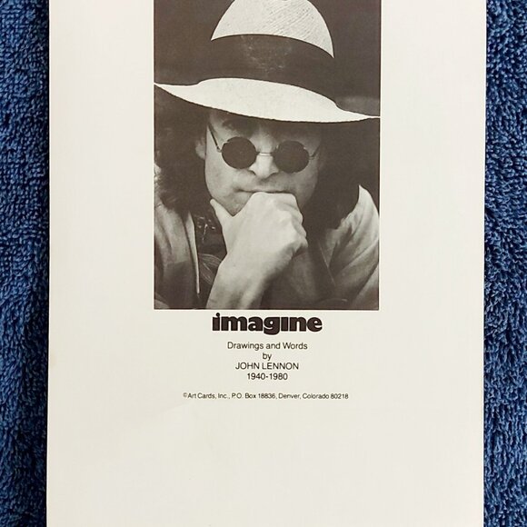 John Lennon 2 Art Cards w Store Order Form NEW Unused 1987 Anniversary Imagine - Picture 8 of 8